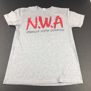 N.W.A Shirt Men's Small Grey & Red Straight Outta Compton Short Sleeve Tee